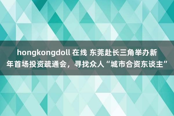 hongkongdoll 在线 东莞赴长三角举办新年首场投资疏通会，寻找众人“城市合资东谈主”