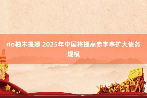 rio柚木提娜 2025年中国将提高赤字率扩大债务规模